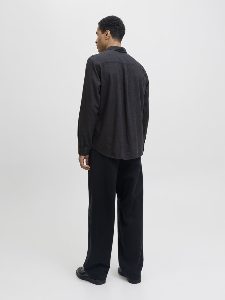 JJECLASSIC MELANGE SHIRT L/S NOOS, Dark Grey Melange 179084 Bild 10