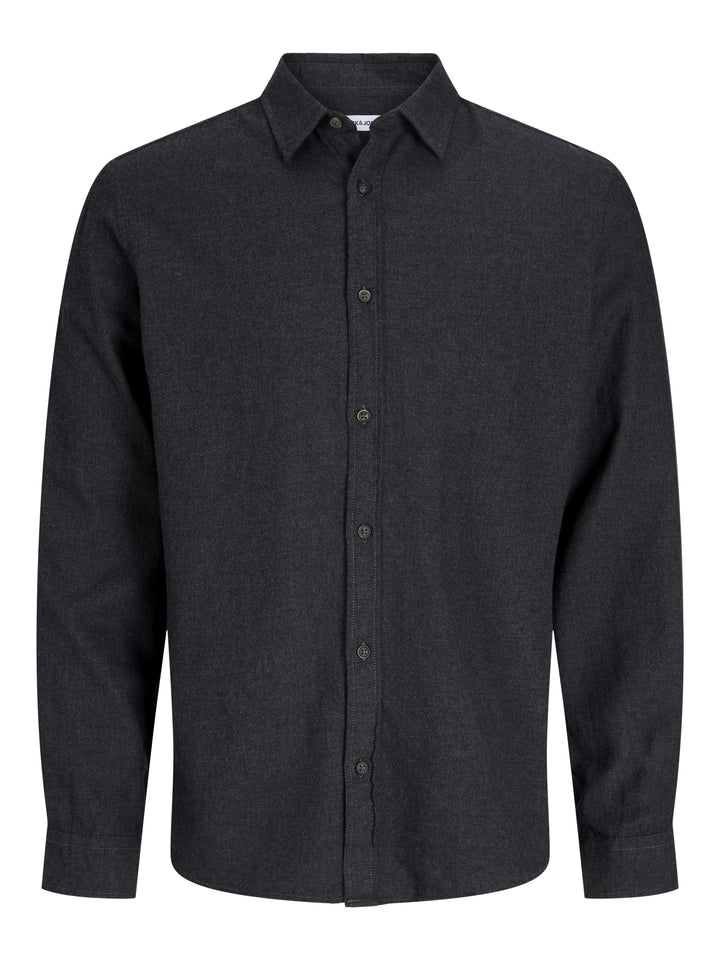 JJECLASSIC MELANGE SHIRT L/S NOOS, Dark Grey Melange 179084 Bild 1