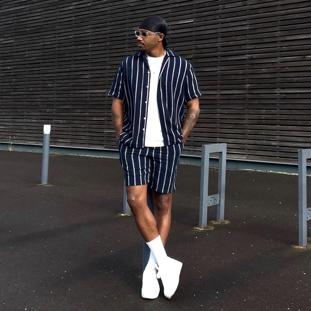 JJECOBA STRIPE RESORT SHIRT SS SN, Sky Captain/STRIPES 175917001 Bild 8