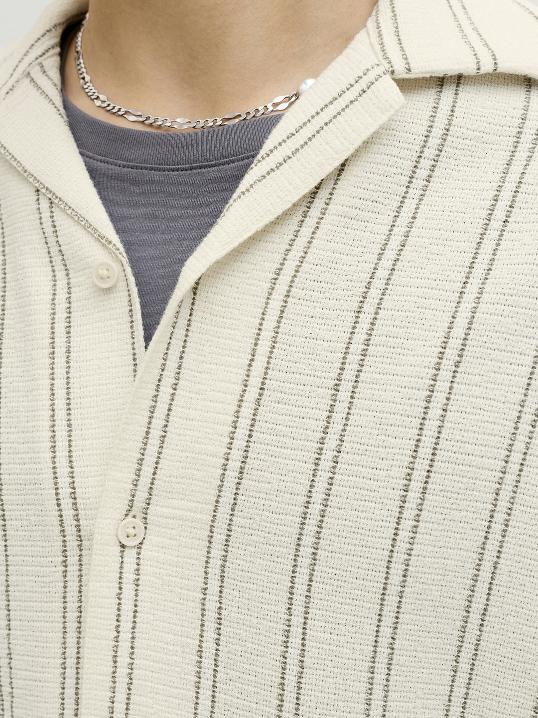 JJECOBA STRIPE RESORT SHIRT SS SN, Antique White/STRIPES 177620001 Bild 6
