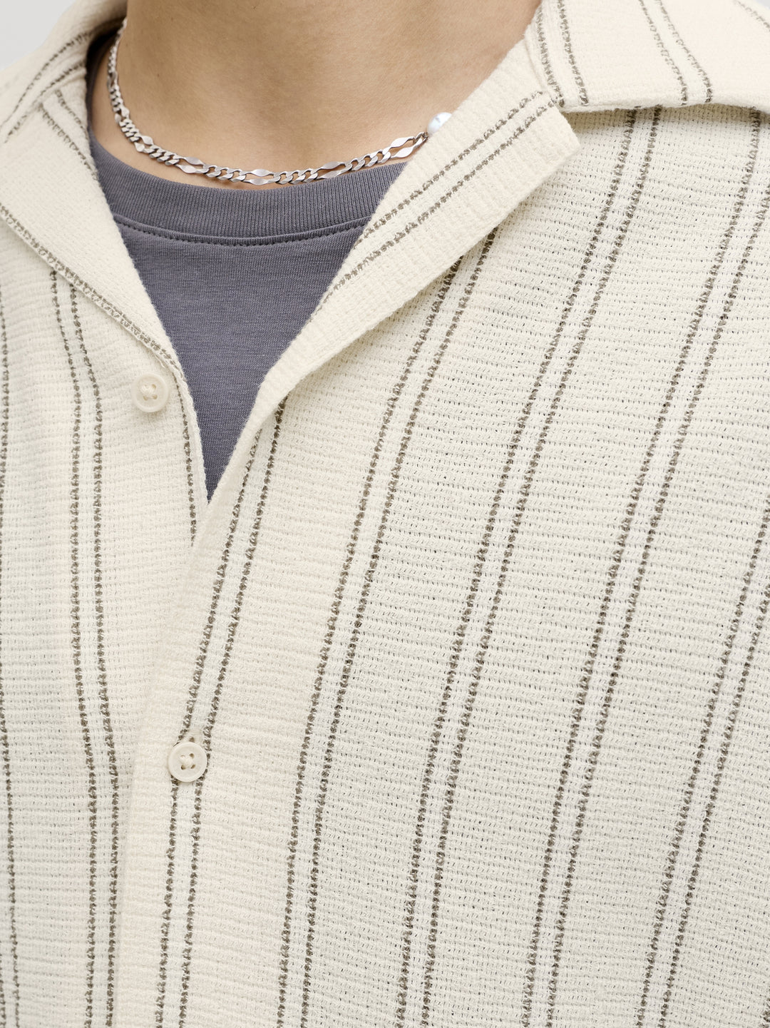JJECOBA STRIPE RESORT SHIRT SS SN, Antique White/STRIPES 177620001 Bild 6
