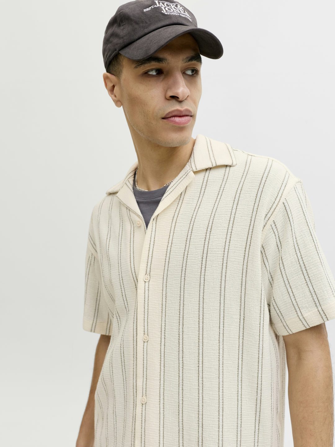 JJECOBA STRIPE RESORT SHIRT SS SN, Antique White/STRIPES 177620001 Bild 7