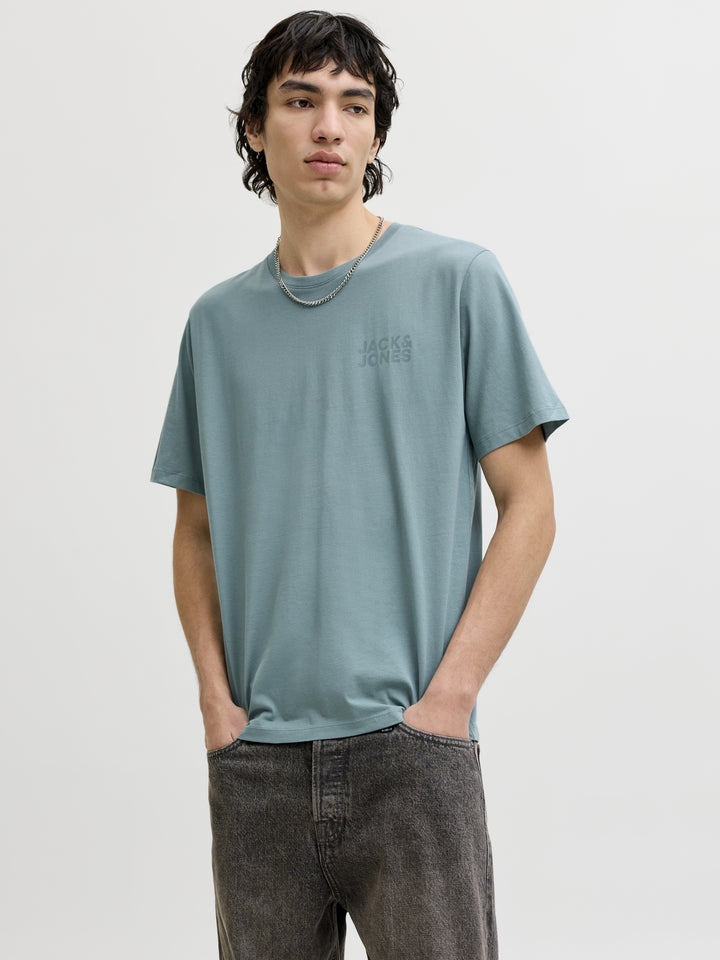JJECORP LOGO TEE SS O-NECK NOOS, Mineral Blue/Small Print 177556028 Bild 4