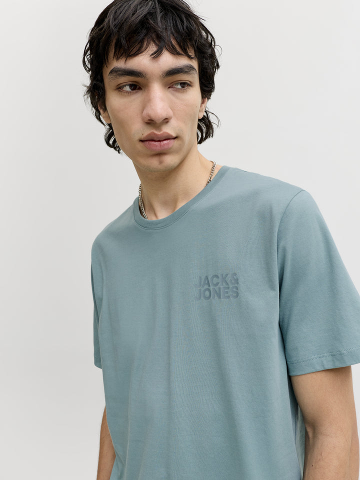 JJECORP LOGO TEE SS O-NECK NOOS, Mineral Blue/Small Print 177556028 Bild 6