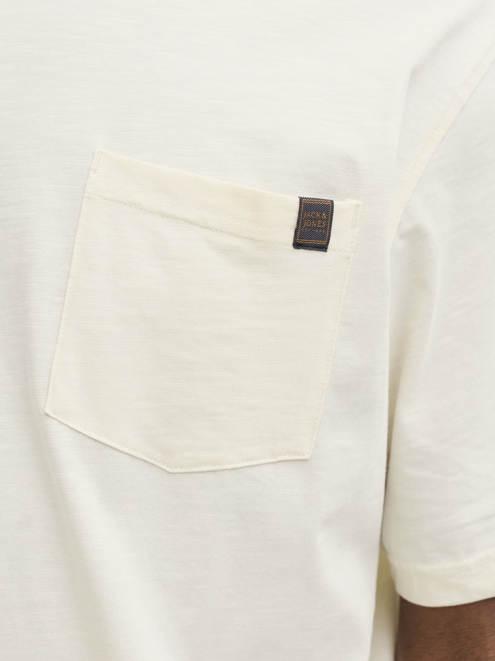 JJEDOVER SLUB TEE SS NOOS, Antique White 177620 Bild 7