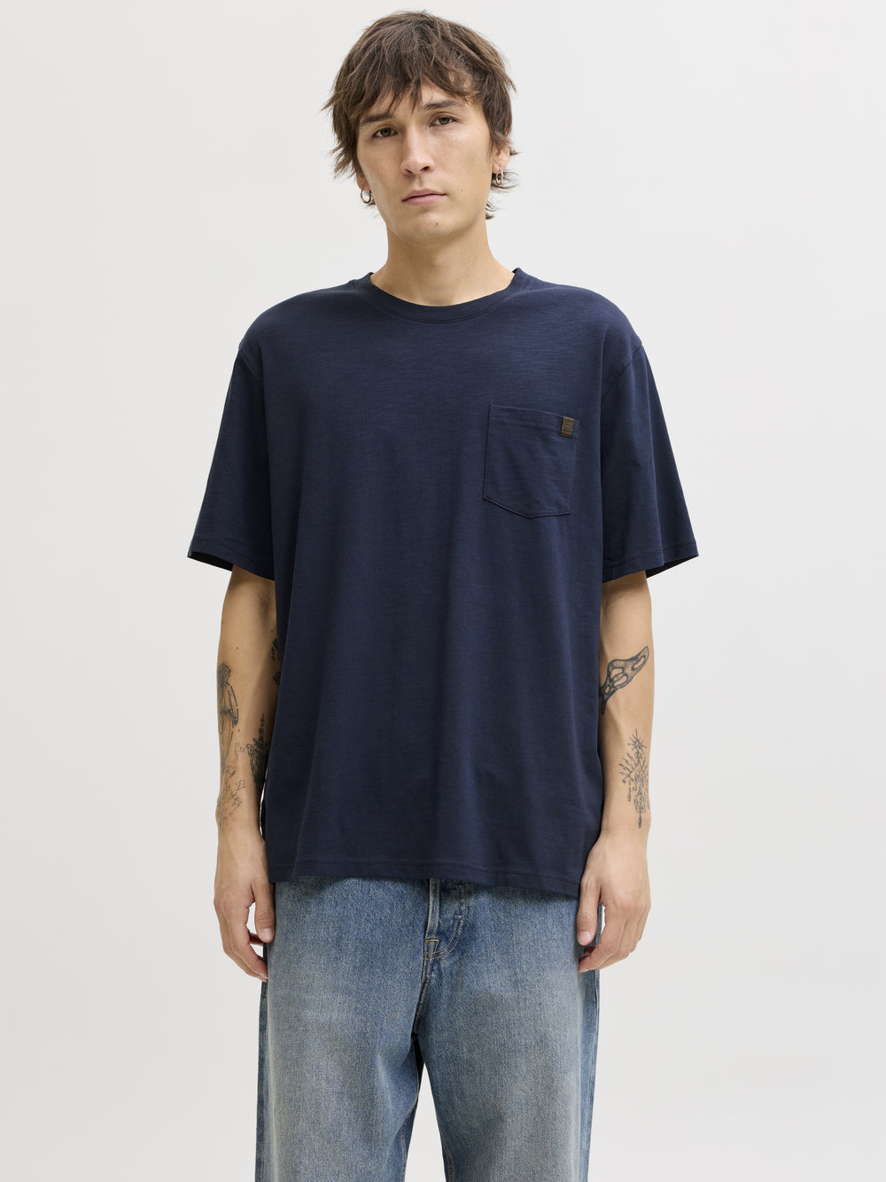 JJEDOVER SLUB TEE SS NOOS, Navy Blazer 175876 Bild 2