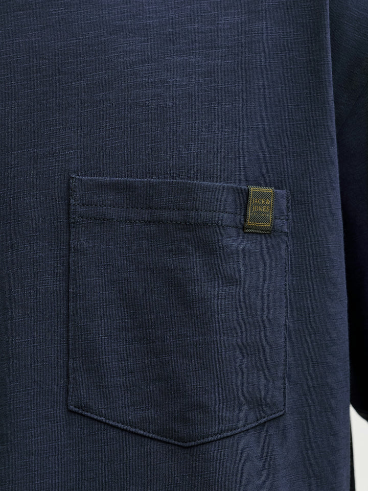 JJEDOVER SLUB TEE SS NOOS, Navy Blazer 175876 Bild 5