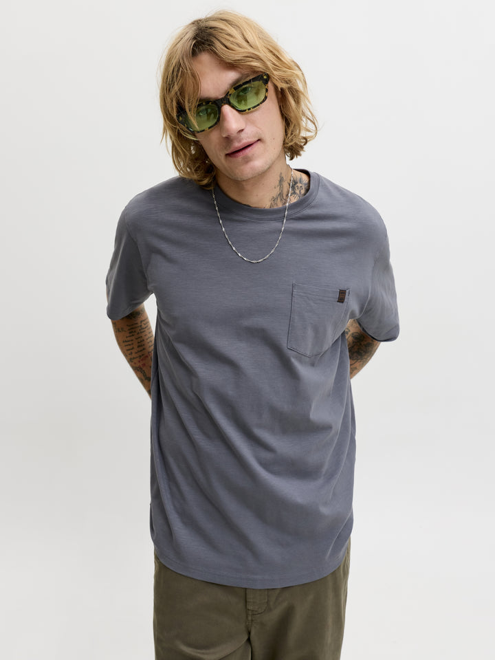 JJEDOVER SLUB TEE SS NOOS, Turbulence 176720 Bild 7