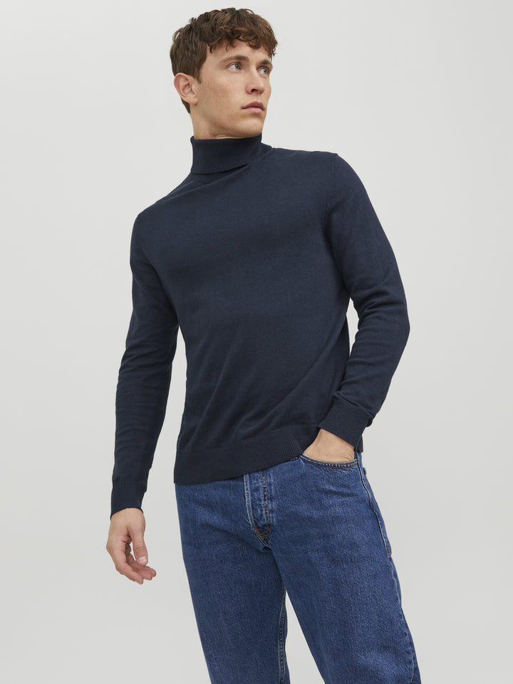 JJEEMIL KNIT ROLL NECK NOOS, Navy Blazer 175876 Bild 4