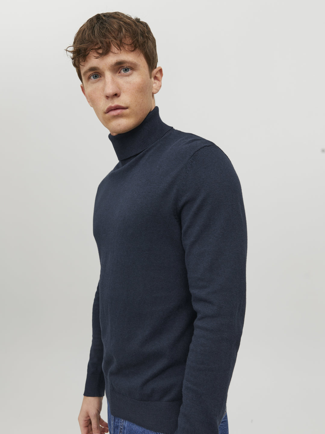 JJEEMIL KNIT ROLL NECK NOOS, Navy Blazer 175876 Bild 7