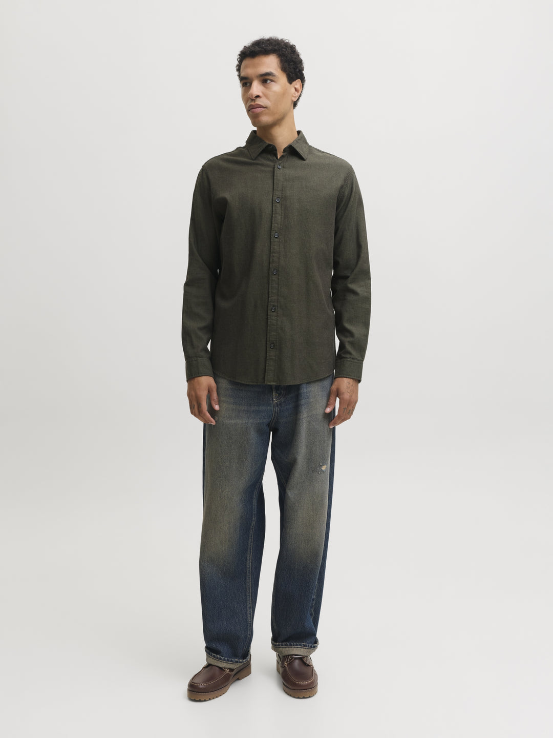 JJEFIELD MELANGE SHIRT LS SN, Rosin 176668 Bild 6