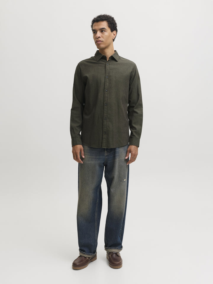 JJEFIELD MELANGE SHIRT LS SN, Rosin 176668 Bild 6