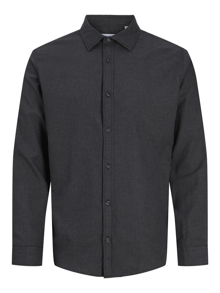 JJEFIELD MELANGE SHIRT LS SN, Black 178012 Bild 1