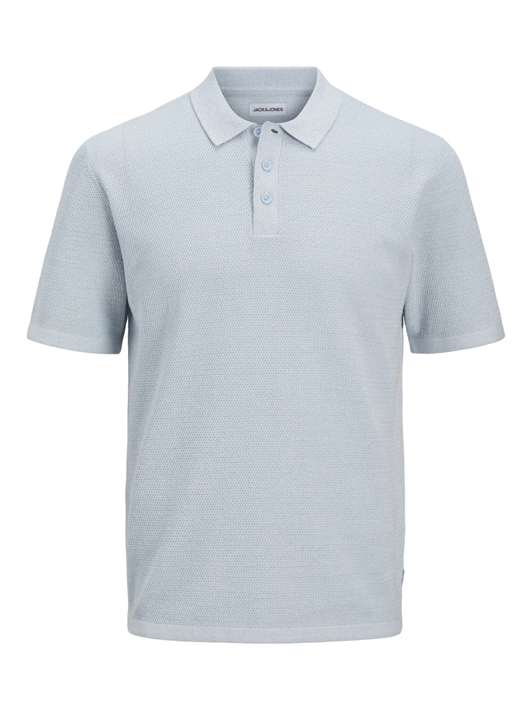 JJEGEORGE KNIT POLO SS SN, Chambray Blue/w. Cloud Dancer 175780001 Bild 1