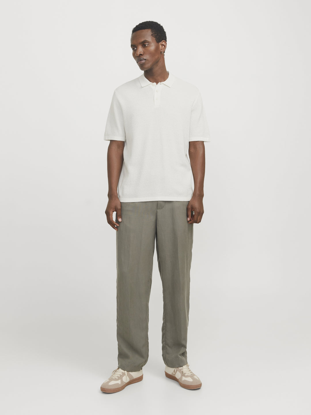 JJEGEORGE KNIT POLO SS SN, Cloud Dancer 177642 Bild 2