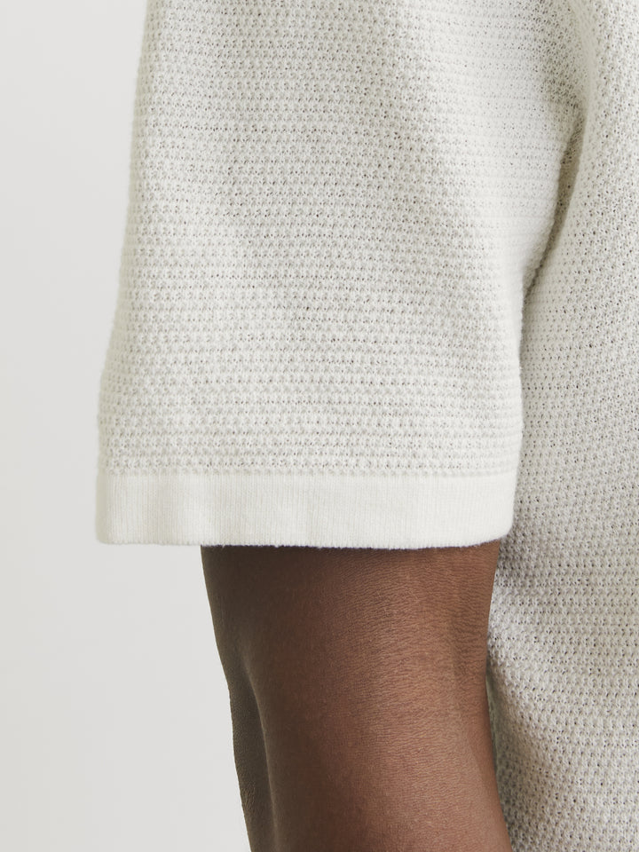 JJEGEORGE KNIT POLO SS SN, Cloud Dancer 177642 Bild 3