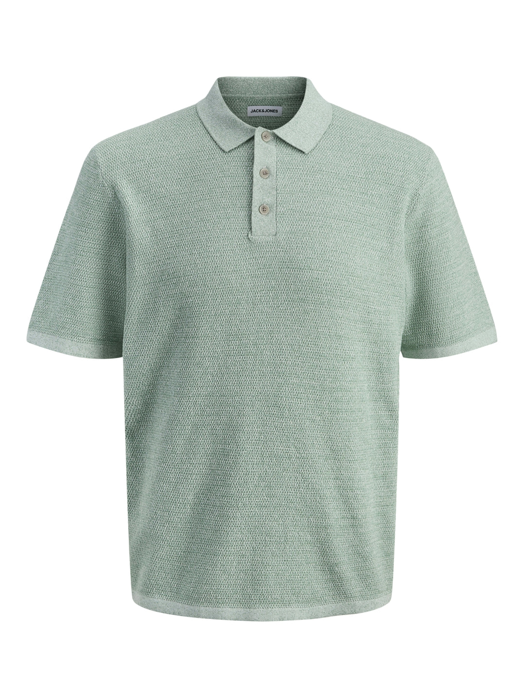 JJEGEORGE KNIT POLO SS SN, Granite Green/w. Cloud Dancer 176398001 Bild 1
