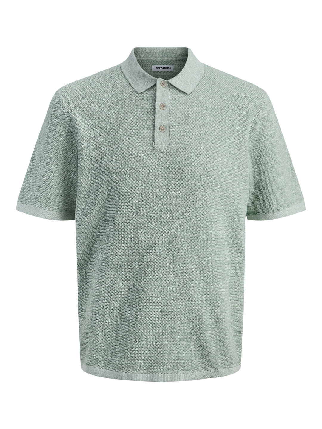 JJEGEORGE KNIT POLO SS SN, Granite Green/w. Cloud Dancer 176398001 Bild 1