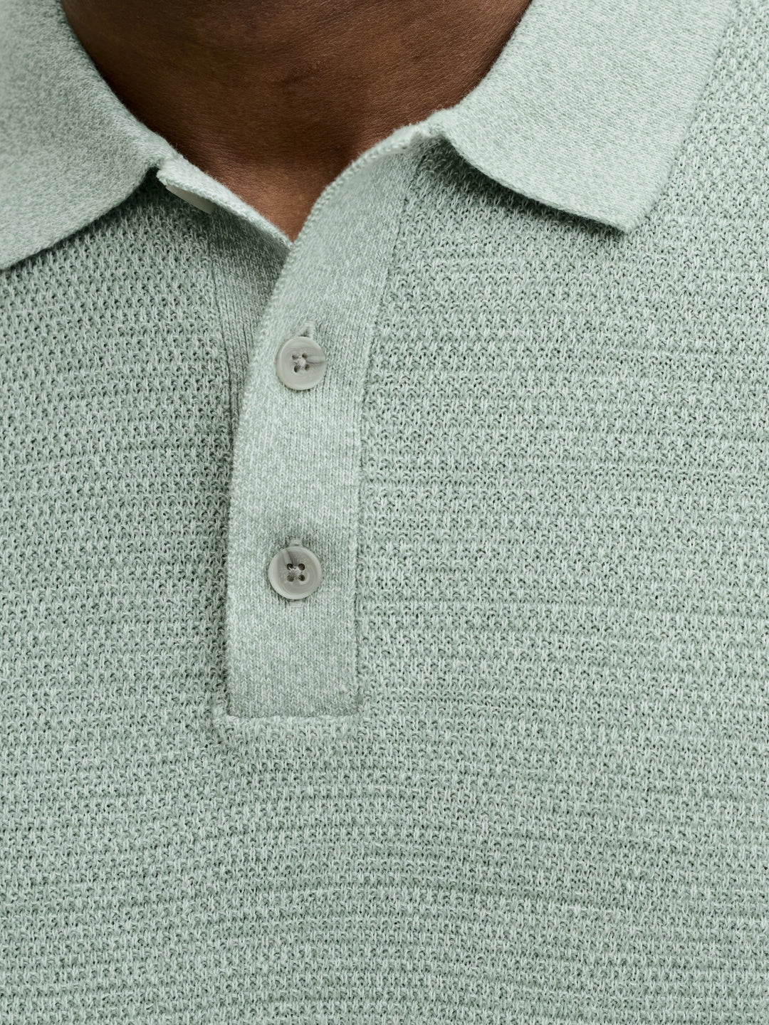 JJEGEORGE KNIT POLO SS SN, Granite Green/w. Cloud Dancer 176398001 Bild 5