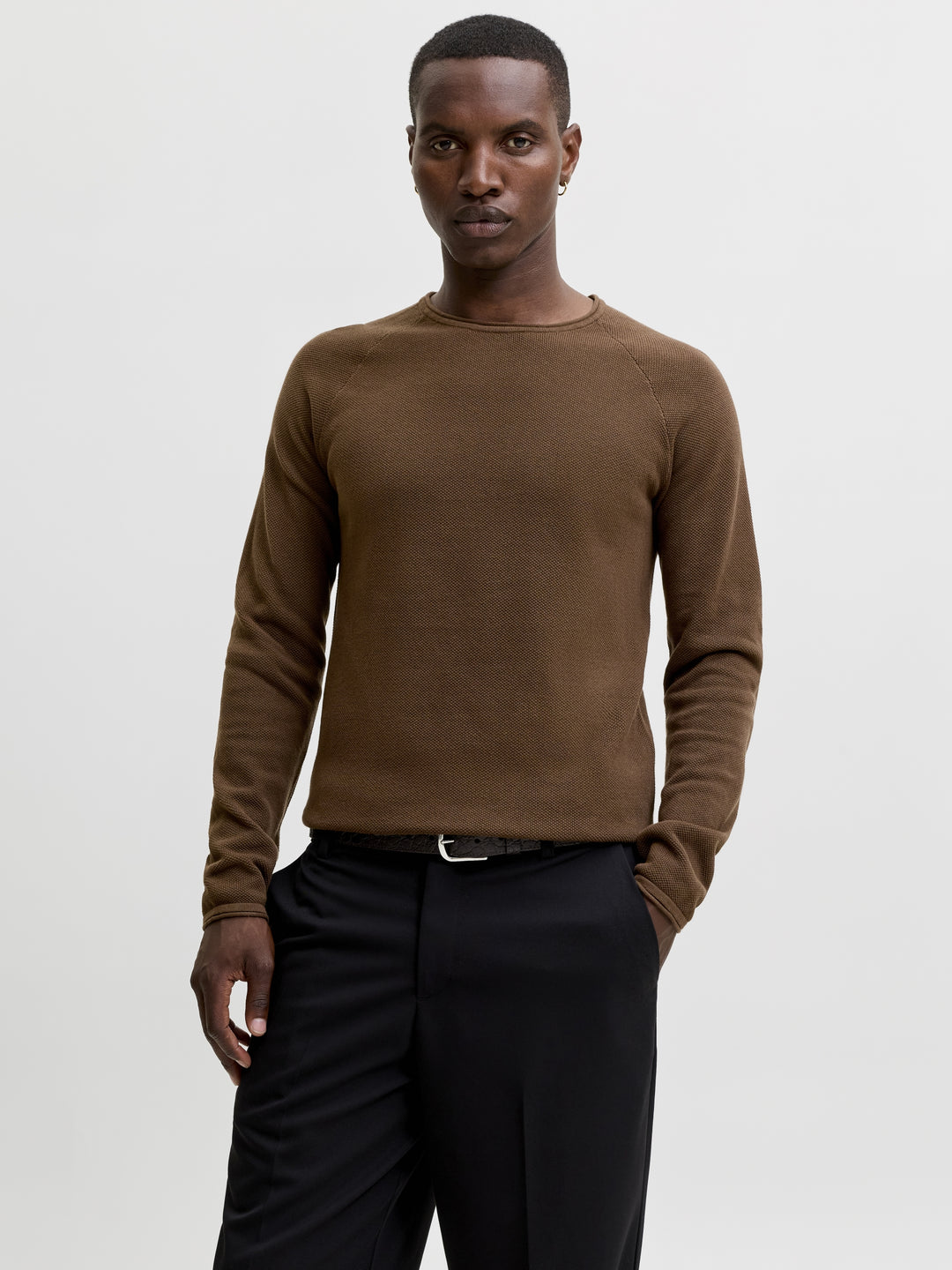 JJEHILL KNIT CREW NECK NOOS, Cocoa 307144 Bild 2