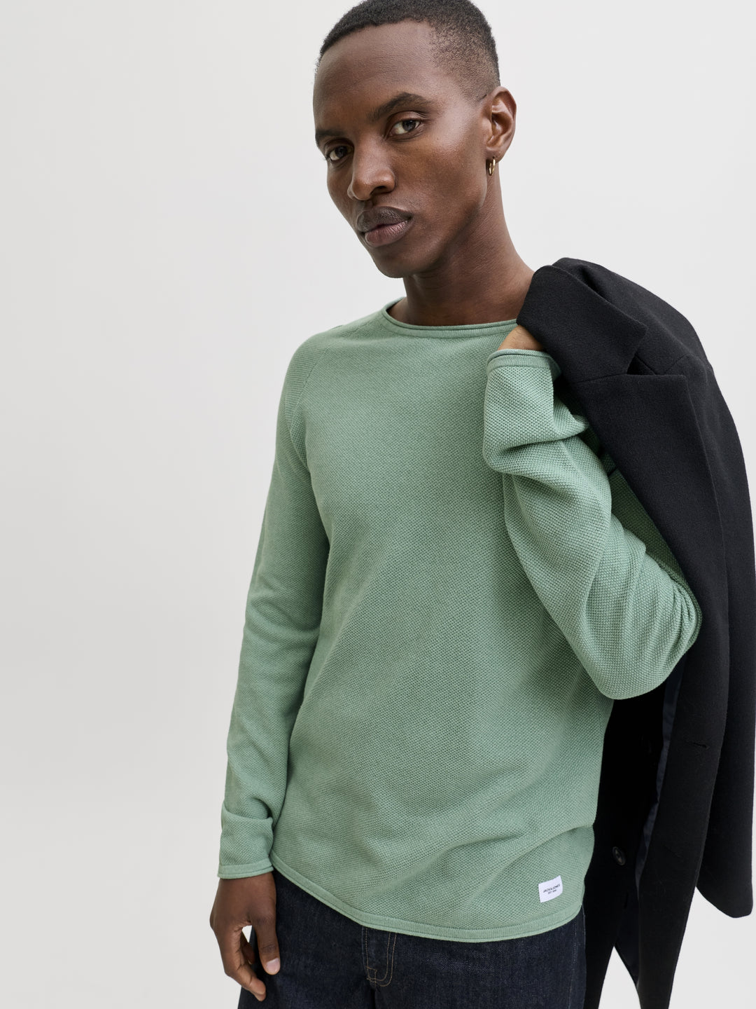 JJEHILL KNIT CREW NECK NOOS, Granite Green 176398 Bild 8