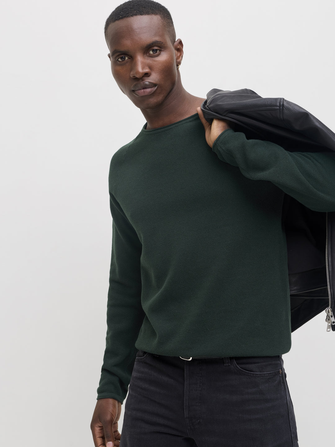 JJEHILL KNIT CREW NECK NOOS, Scarab 177578 Bild 3