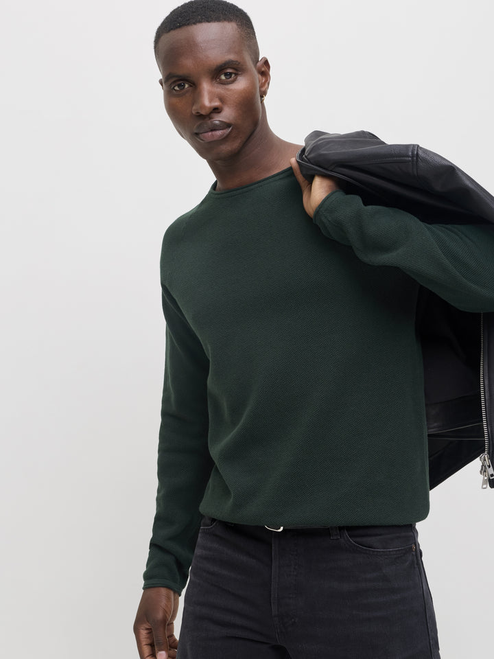 JJEHILL KNIT CREW NECK NOOS, Scarab 177578 Bild 3