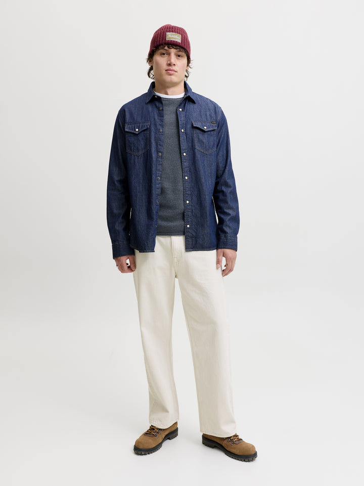 JJEHILL KNIT CREW NECK NOOS, Turbulence/Melange 176720001 Bild 3