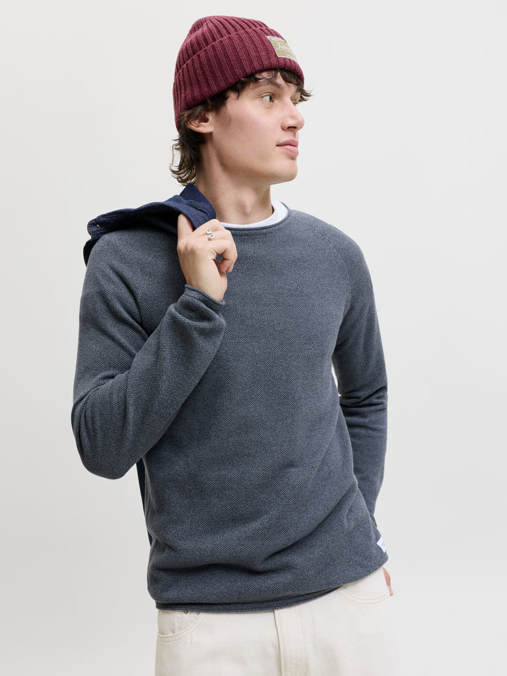 JJEHILL KNIT CREW NECK NOOS, Turbulence/Melange 176720001 Bild 5
