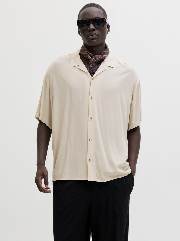 JJEJEFF RESORT SOLID SHIRT SS SN, Moonbeam 176631 Bild 5