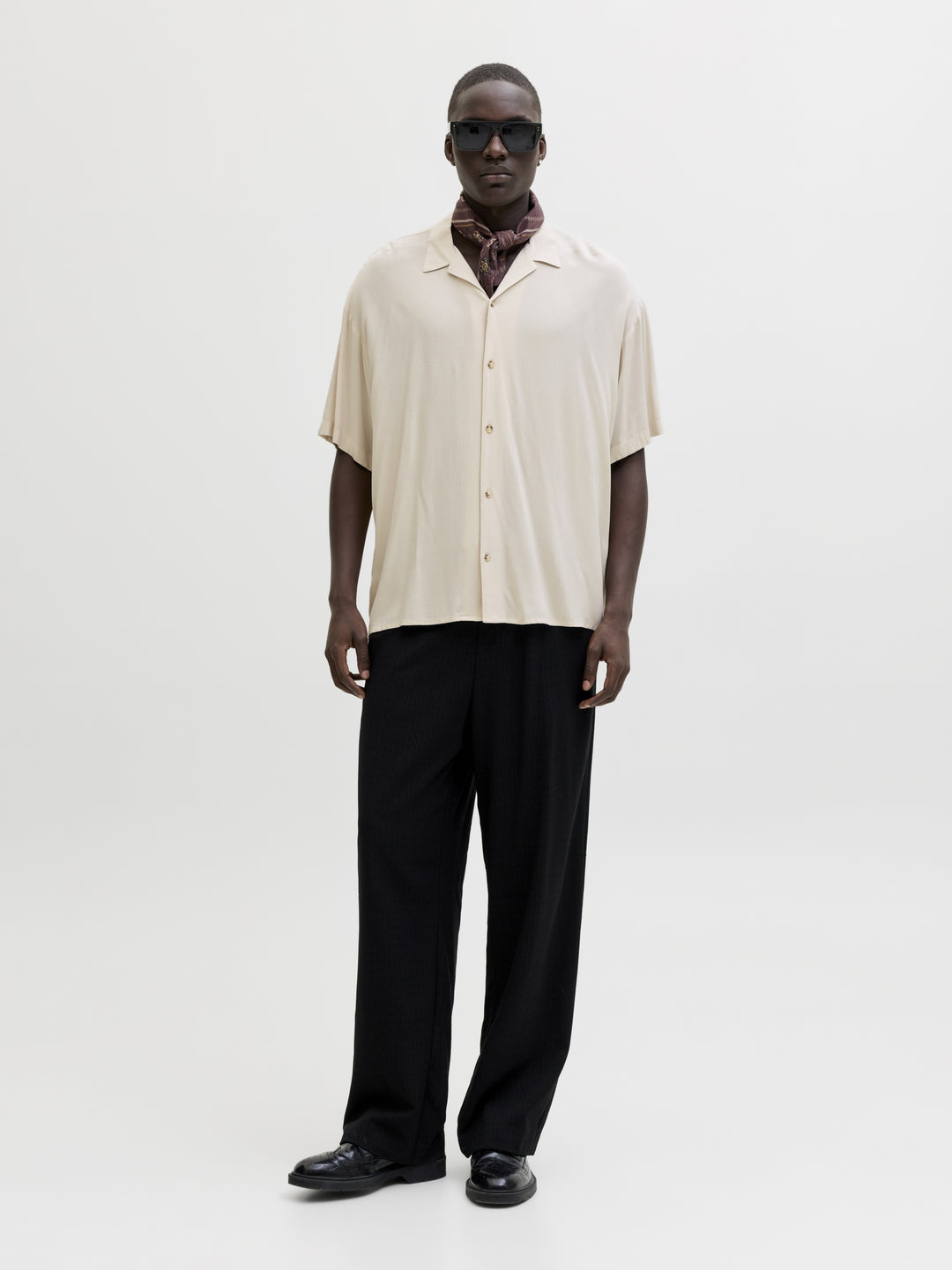 JJEJEFF RESORT SOLID SHIRT SS SN, Moonbeam 176631 Bild 8