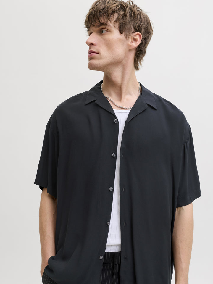 JJEJEFF RESORT SOLID SHIRT SS SN, Black 178012 Bild 7