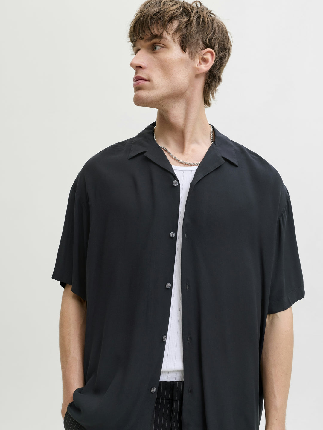 JJEJEFF RESORT SOLID SHIRT SS SN, Black 178012 Bild 7