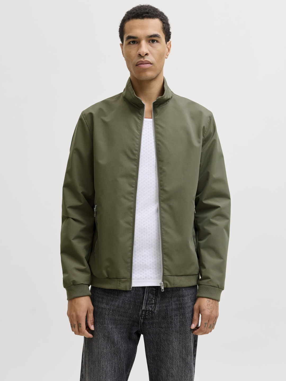 JJERUSH HARRINGTON BOMBER NOOS, Dusty Olive 176003 Bild 5
