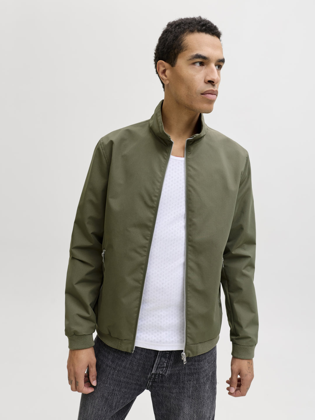 JJERUSH HARRINGTON BOMBER NOOS, Dusty Olive 176003 Bild 8