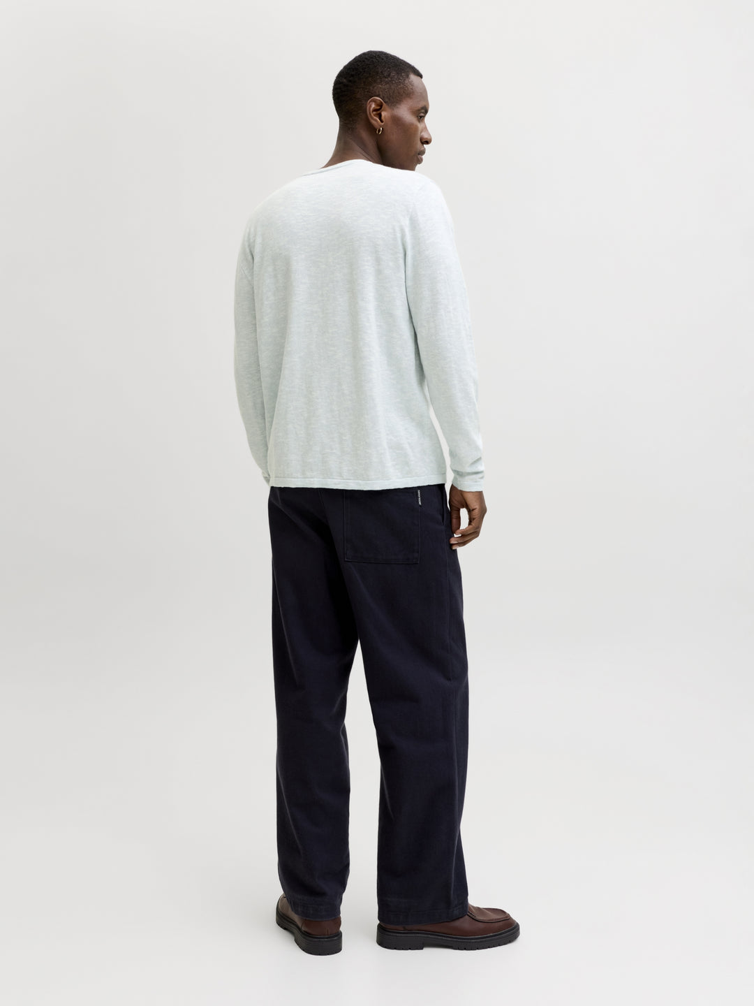 JJESUMMER KNIT CREW NECK SN, Celestial Blue/w. White 175777001 Bild 3