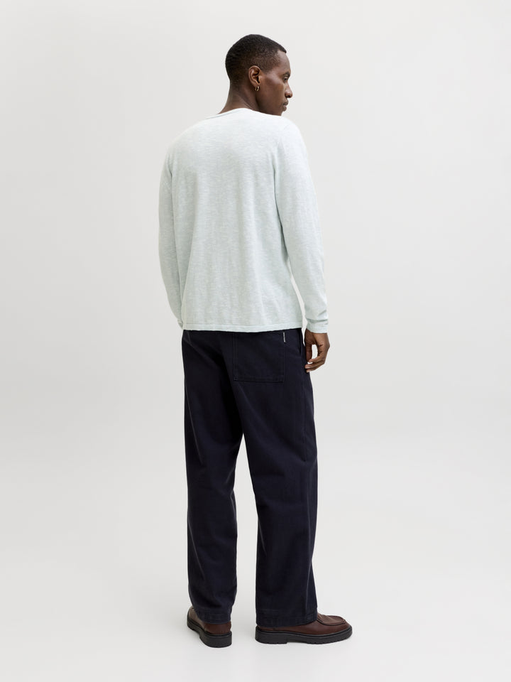 JJESUMMER KNIT CREW NECK SN, Celestial Blue/w. White 175777001 Bild 3
