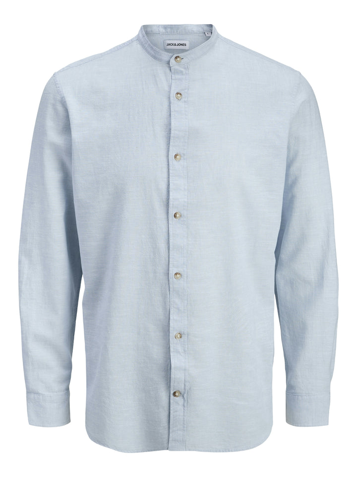 JJESUMMER LINEN BLEND BAND SHIRT L/, Celestial Blue 175777 Bild 1