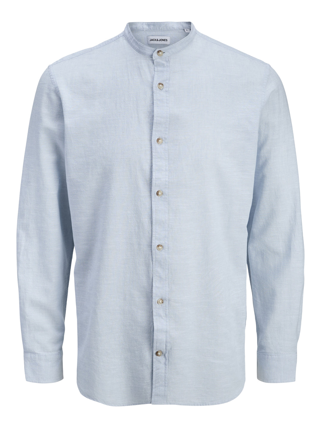 JJESUMMER LINEN BLEND BAND SHIRT L/, Celestial Blue 175777 Bild 1