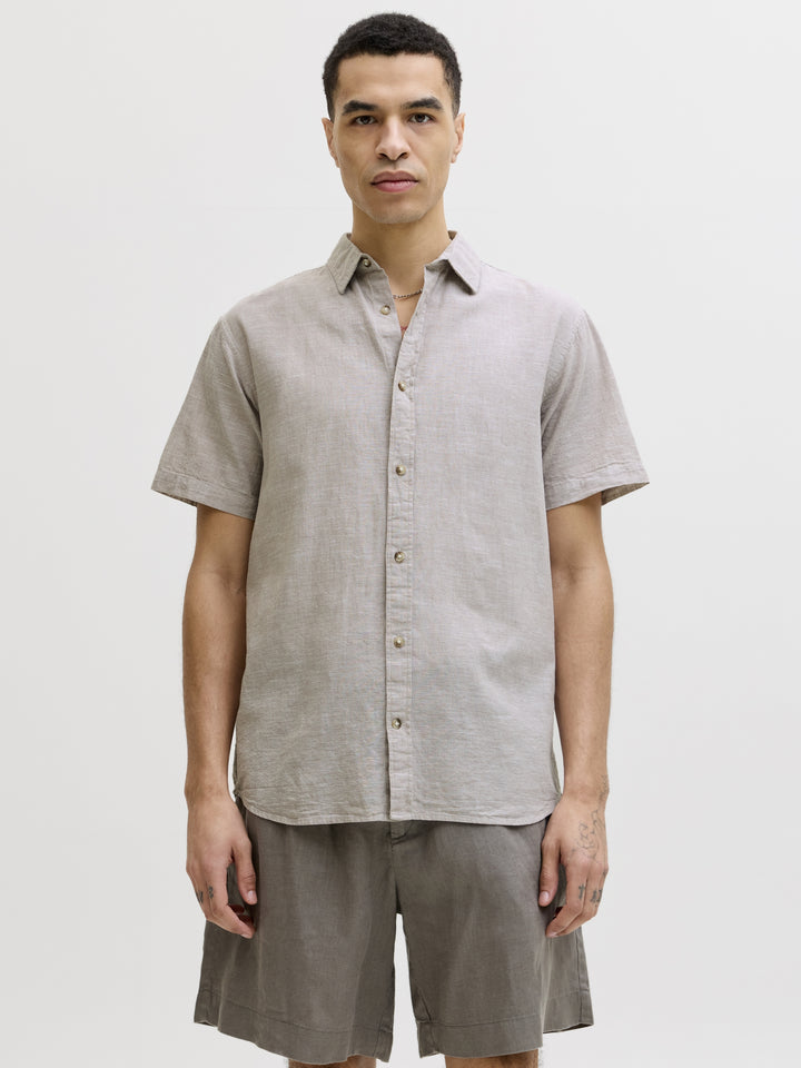 JJESUMMER LINEN BLEND SHIRT S/S SN, String 175966 Bild 5