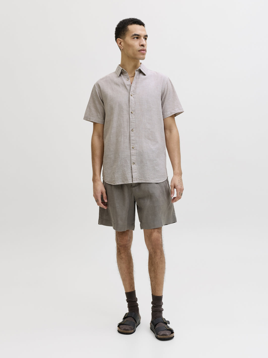 JJESUMMER LINEN BLEND SHIRT S/S SN, String 175966 Bild 8