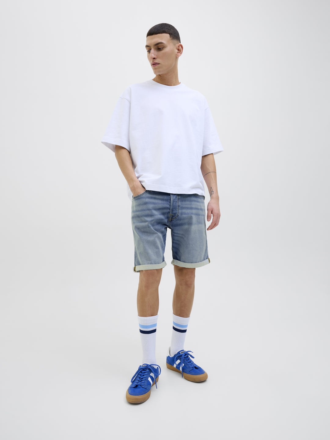 JJIRICK JJICON I.K. SHORTS GE 129 S, Blue Denim 188779 Bild 8