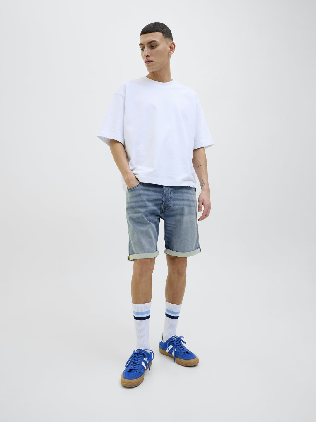 JJIRICK JJICON I.K. SHORTS GE 129 S, Blue Denim 188779 Bild 8