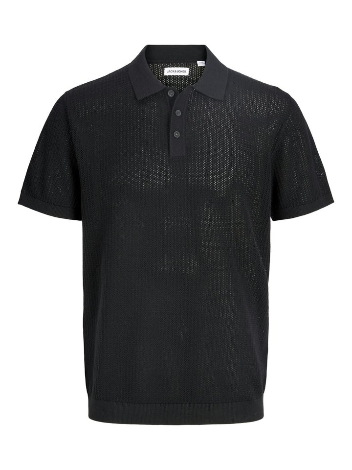 JJJESS KNIT POLO SS, Black 178012 Bild 1