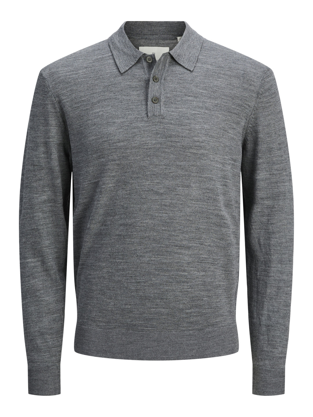 JJMERINO KNIT POLO, Medium Grey Melange 179087 Bild 1