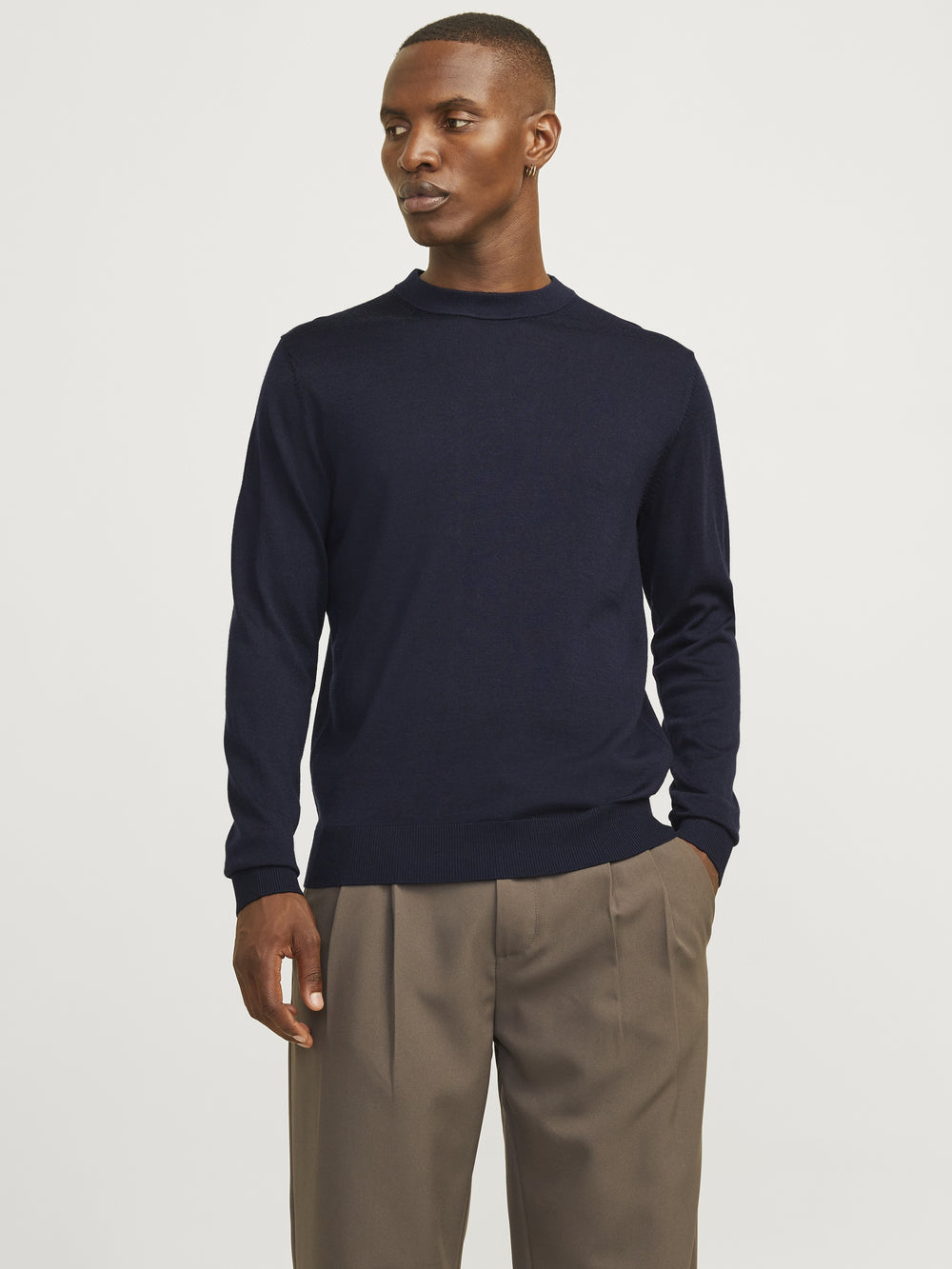 JJMILANO STITCH KNIT CREW NECK SN, Night Sky 175879 Bild 2