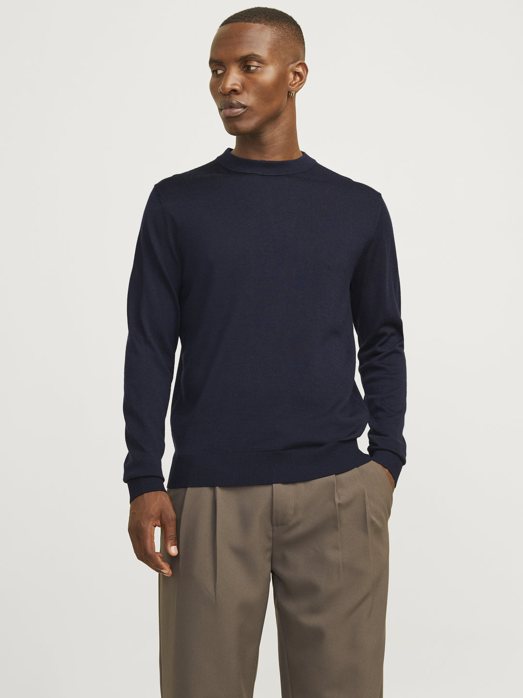 JJMILANO STITCH KNIT CREW NECK SN, Night Sky 175879 Bild 2