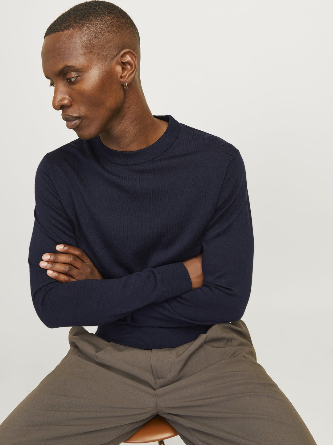 JJMILANO STITCH KNIT CREW NECK SN, Night Sky 175879 Bild 7
