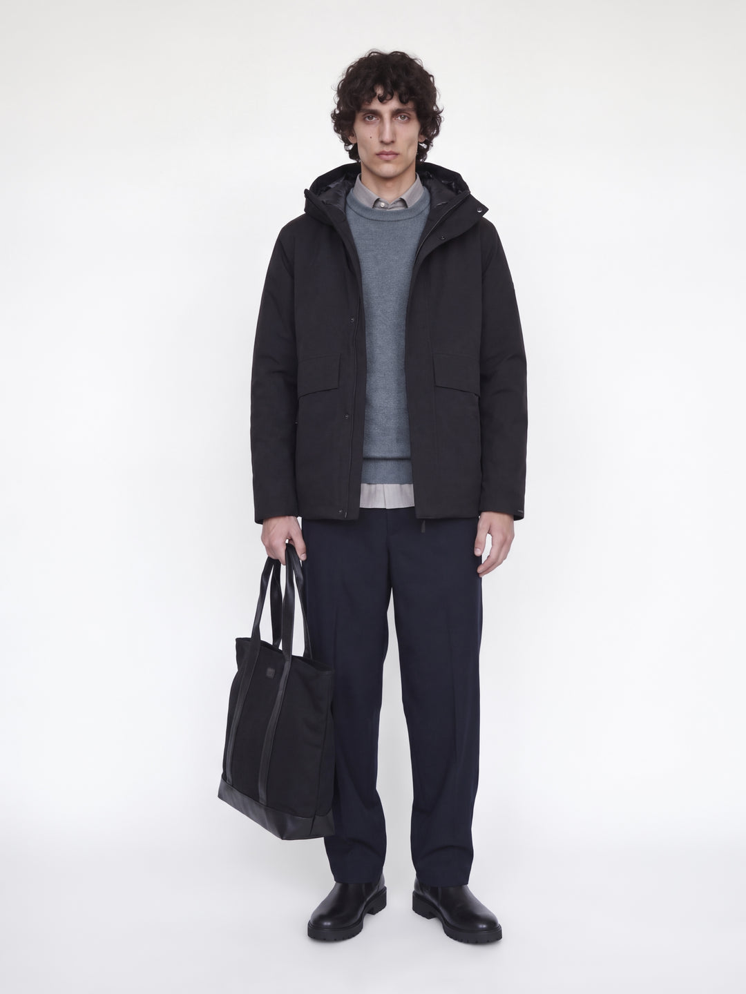 JJMILANO STITCH KNIT CREW NECK SN, Turbulence/Melange 176720001 Bild 3