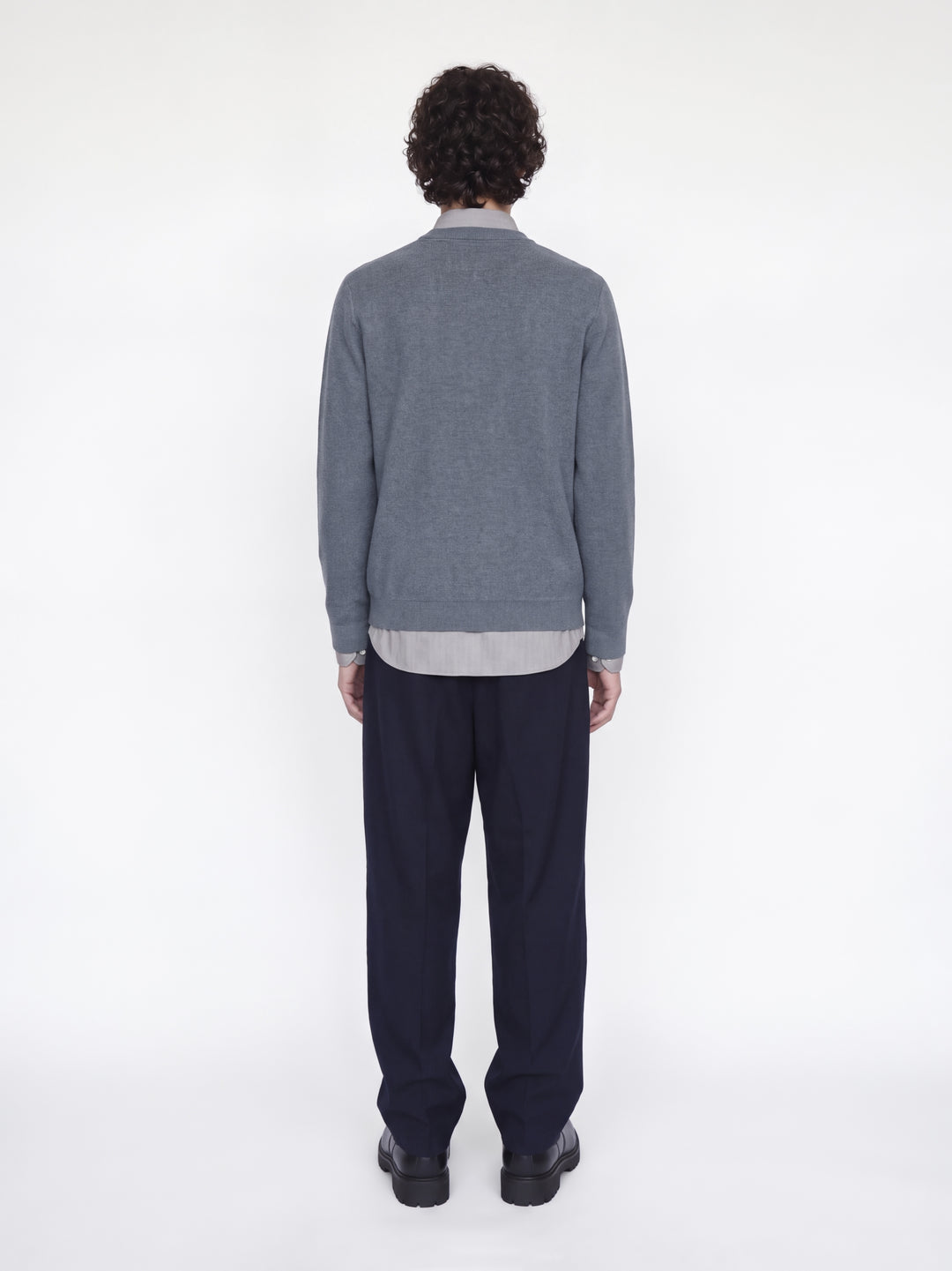 JJMILANO STITCH KNIT CREW NECK SN, Turbulence/Melange 176720001 Bild 4